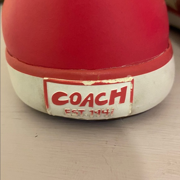 Coach Pink Floral Sneakers, does have a couple small spots but not noticeable - Picture 2 of 7